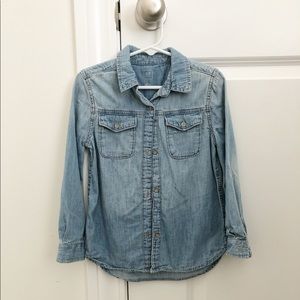 Gap kids chambray button up